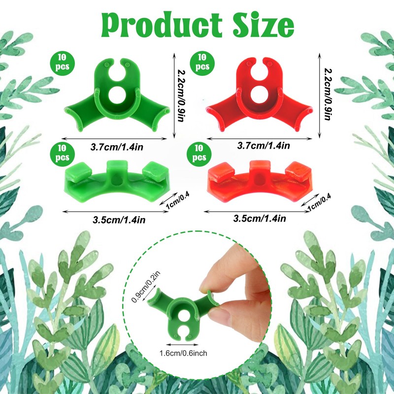 Tyqour 40Pcs Plant Clips for Climbing Plants, Adjustable Lst Clips