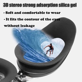 Soarea Anti-Fog Myopia Swimming Goggles for Men Women Shortsighted Prescription Swim Glasses Nearsighted Goggles (Black New, -6.5)