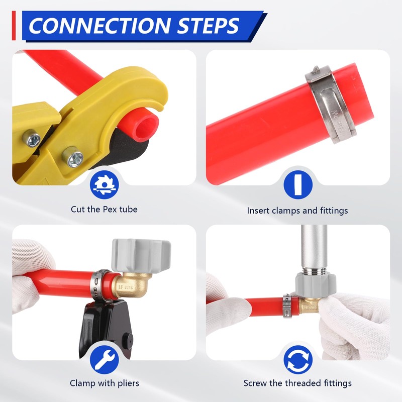 YVSKM 1/2" Pex × 1/2" Female NPT Swivel Elbow No-Lead