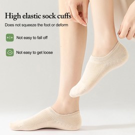 Women’s No-Show Socks Summer Cotton Mesh Breathable Anti-Slip Soft Wicking Invisible Socks 6PCS Comfortable Fit for Loafer Flats