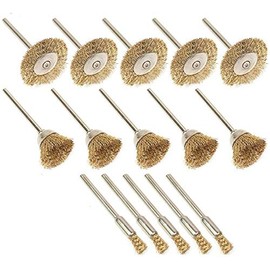 15Pcs Wire Brushes Soft Brass Wire Brush Rotary Tool Cleaning Polishing Dusting Set