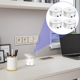 Tiiyee Light Base, 4Pcs Multicolor Crystal LED Light Base 3 Inch Auto Flashing Pedestal Color Show Stand Lighted Display Plate with Flat Top Surface for 3D Glass Art