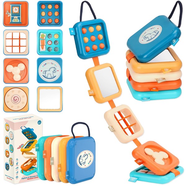 mobumeia Montessori Toy from 1 Year, Motor Skills Cube, Busy