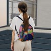AfitLulu Women's Small 3-Layer Zip Pockets, School Bag with Adjustable