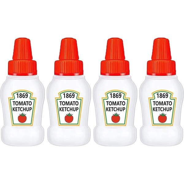 WXOIEOD WXOIEOD 4 Pieces Mini Ketchup Bottle for Bento Box