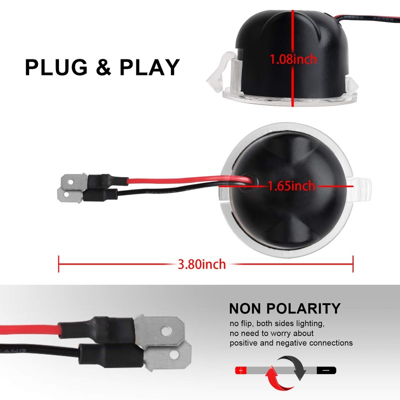 RUXIFEY Side Mirror Puddle Light LED Lamp Compatible with Ford