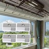 Yibuy Silver Square Tube Connector 2 Way Clamp Rack Fitting