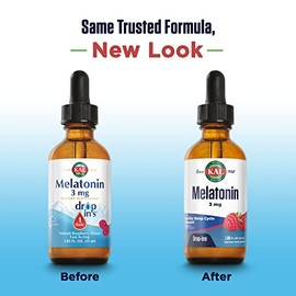 KAL Gotas de melatonina de 3 mg, ayuda saludable para dormir, gotas de melatonina líquida para una absorción óptima y un apoyo calmante para la relaja