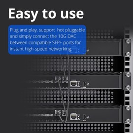 ipolex 10G SFP+ Copper Cable, SFP+ DAC, 10GBASE-CU Direct Attach Cable, 10Gb/s Passive Twinax Cable Compatible for Cisco, Ubiquiti, Meraki, Mikrotik, Intel and More. 1.5 Meter, 2-Pack