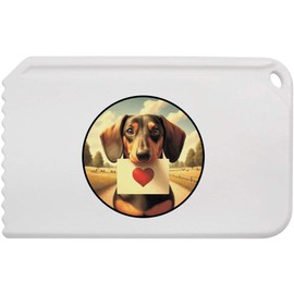 Azeeda 'Dachshund Love Note' Plastic Ice Scraper (IC00042342)