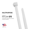 TR Industrial Multi-Purpose UV Resistant Natural Cable Ties, 36 inches,