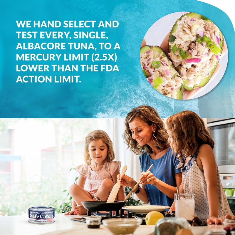 Safe Catch Canned Lowest Mercury Limit Albacore Tuna Fish No