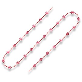 UNVOJL Christmas Candy Garland 2.4m Plastic Beads Candy Wreath Christmas Tree Garland Candy Cane Christmas Decorations for Christmas Party Supplies