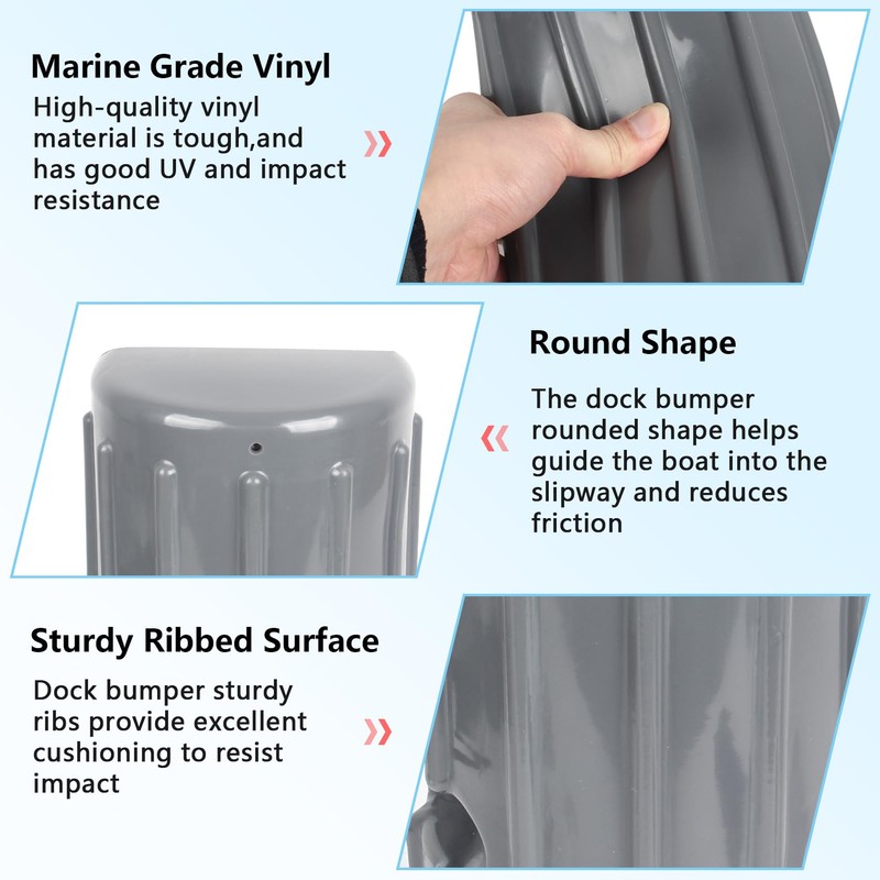 Dock Bumpers 2 Pack,Dock Fenders Bumper,Marine Dock Bumpers,Inflatable Dock Protection
