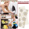 4Pcs Christmas Swedish Dishcloths Gold Silver Snowflake Kitchen Towels Winter