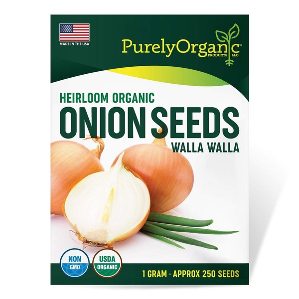 Purely Organic Heirloom Onion Seeds (Walla Walla) - Approx 250