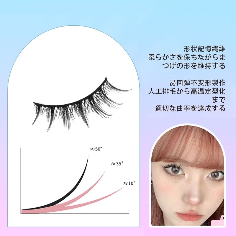 Fake Eyelashes, 5 Pairs, Reusable, Bunchy, Durable, For Beginners, Daily
