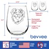 Australian Shepherd Face - Stemless Wine Glasses - Set of