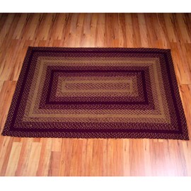 IHF Home Decor Vintage Star | Braided Area Rug Handwoven Reversible Oval Carpet for Livingroom Bedroom Porch Dormitory Home Decorative Rugs | 100% Natural Jute Durable Floormat - 20"x30" to 8'x10' (22"x72")