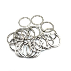 ZMQPAKL 20PCS Key Rings Key Chain,Key Rings for Car Keys,(1.06in/27mm),Stainless Steel Split Ring Keychain