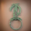 Decorative Cast Iron Towel Ring - Palm Tree Towel Holder