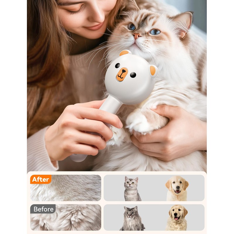 Pet Steam Brush for Dogs & Cats , Brushes for