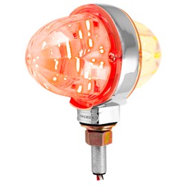 GG Grand General 75198 3" Watermelon Double Face High Power Amber/Red/Clear LED Pedestal Light, 18 LED/Side