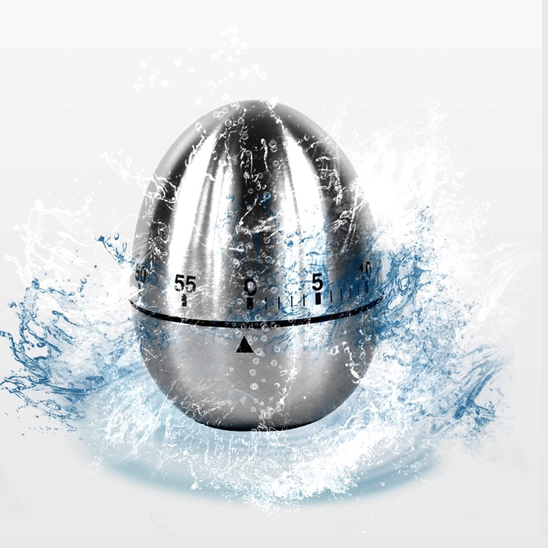 HENGBIRD Kitchen Timer, Kitchen Timer, Egg-shaped Funny Egg Timer, Stainless