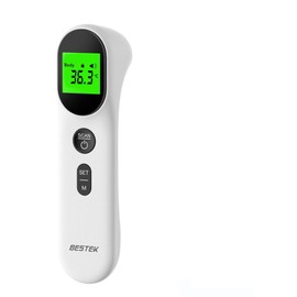 BESTEK Termometro Febbre Infrarossi Senza Contatto per Bambini e Adulti Bambini,Termometro Neonato Frontale Digitale con Lettura Immediata 1s,Richiamo della Memoria,LCD Display