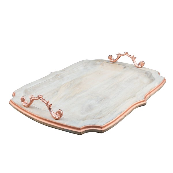 Thirstystone NPTV137 Serving Tray, One Size, Whitewash Wood