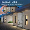 JOKAONOTL Upgraded 23.6in Black Long Modern LED Outdoor Wall Lights