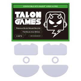 TALONGAMES Mouse Sole for Razer Viper V4 Pro 2 Sets Premium Glide Mouse Skates Mouse Feet 2 Sets Heavy Duty Ultra Low Friction Super Smooth Replacement
