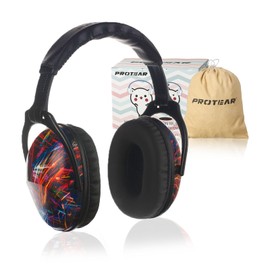 Noise Cancelling Headphones for Kids,NRR 25dB Hearing Ear Protection,Headphone for Autistic Kids,Adjustable Autism Kids Ear Muffs for Concert,Firework,Airplane,Sound Proof(Black-Firework)