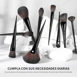 Juego De Brochas De Maquillaje Profesional Docolor, 30 Pieza Color Negro