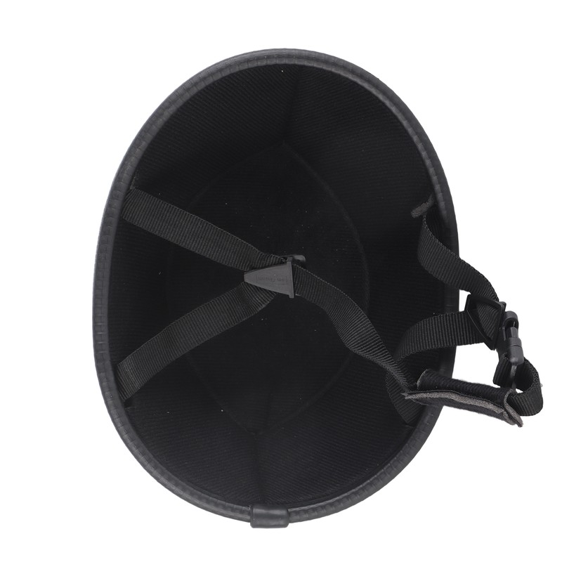 Motorcycle Low Profile Half Face Helmet Skull Cap Matte Black