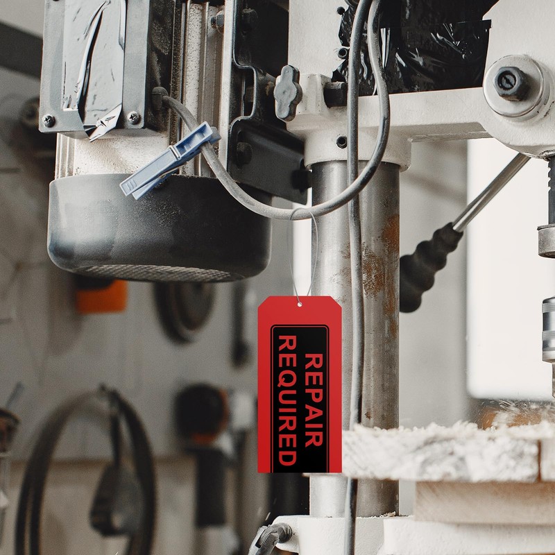 Red Repair Tags (Pack of 100) with Wires Attached