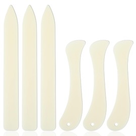 AOZUO Pack of 6 Folding Board for Paper, Folding Bone for Paper, Bookbinding Glue, Folding Pen, Paper Folding Set, Cutting Set, Plastic Bone Folder for Precise Folding, Ideal for Paper Crafts, Card