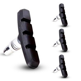2 Pairs of V-Brake Brake Pads - 70 mm Symmetrical Bicycle Brake Blocks, Compatible with Shimano, Tektro, Avid, Sram V-Brake Rim Brake, ISO Standard Compliance