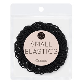 120 Unidades de Ligas Pequeñas para El Cabello Fino Y para Niños - Bandas Elásticas de 2 Mm (1 Pulgada) Que No Dañan El Cabello, Color Negro