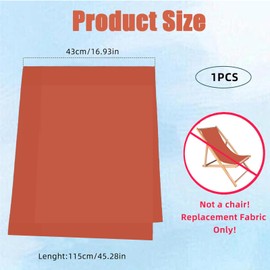 letsinstyle 17 x 45 Inch Beach Sling Chair Replacement Webbings, Oxford Cloth Sling Chair Fabrics, Replacement Fabric for Sunbathing Garden Courtyard Garden Beach