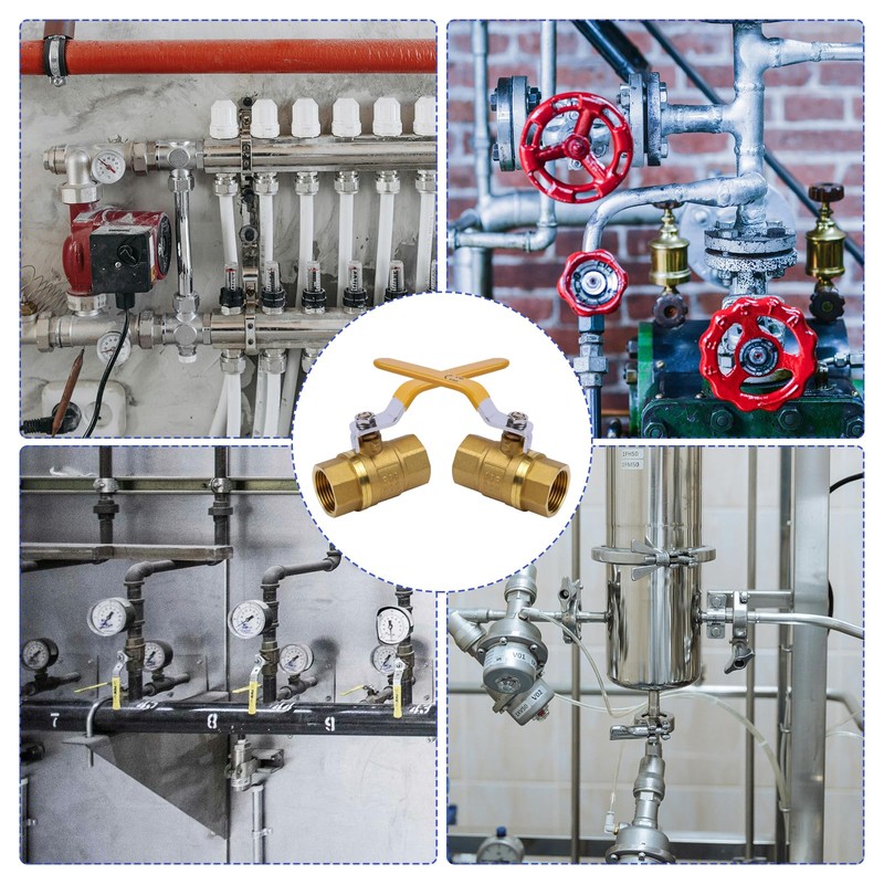 2 Pack 3/4 Inch Brass Ball Valve NPT Threaded, Heavy