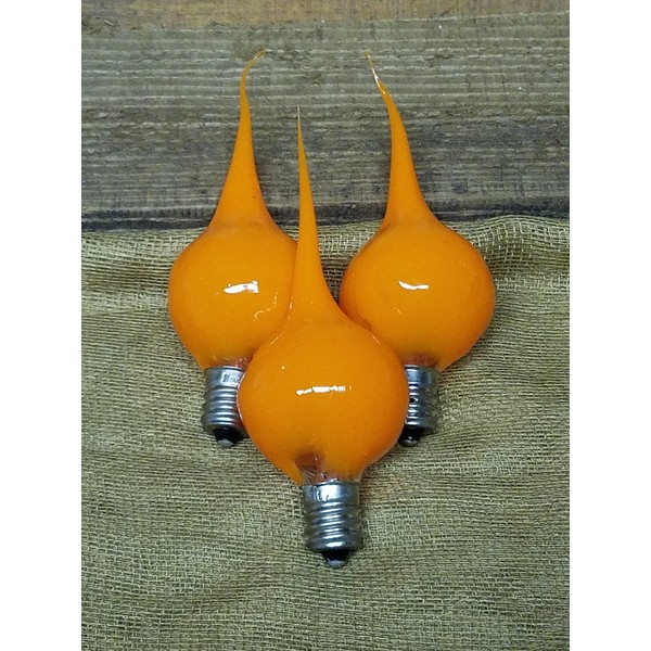 On The Bright Side Silicone Light Bulb - Pack of 3 - Round Orange Dip