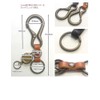 [highstyle] Tochigi Leather & Carabiner & Reel Key Chain Antique