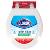 Clorox Round Wood Toilet Seat with Easy-Off Hinges-Wiggle Free Design
