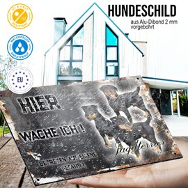 Hier wache ich hund German Hunting Terrier 29/18 cm
