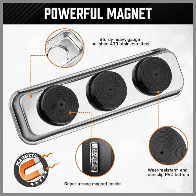HORUSDY 5-PIECE Magnetic Pickup Tools Set, Includes 15LB, 10LB, 3LB,