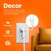[UL Listed] 12 Feet White Extension Cord, 3 Outlet, 2