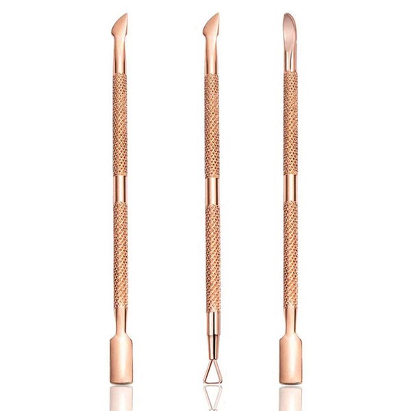 Cuticle Pusher and Cutter Set, Dead Skin Nail Cleaner Tools, Professional Stainless Steel Cuticle Remover, Durable Pedicure Manicure Tools for Fingernails and Toenails.3 Pcs/Set