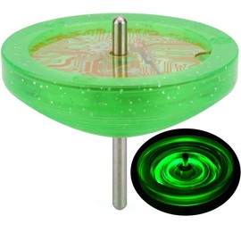 Japan Komama-washi Association Certified Glowing Koma Lark LED (Green Glitter - Green LED)