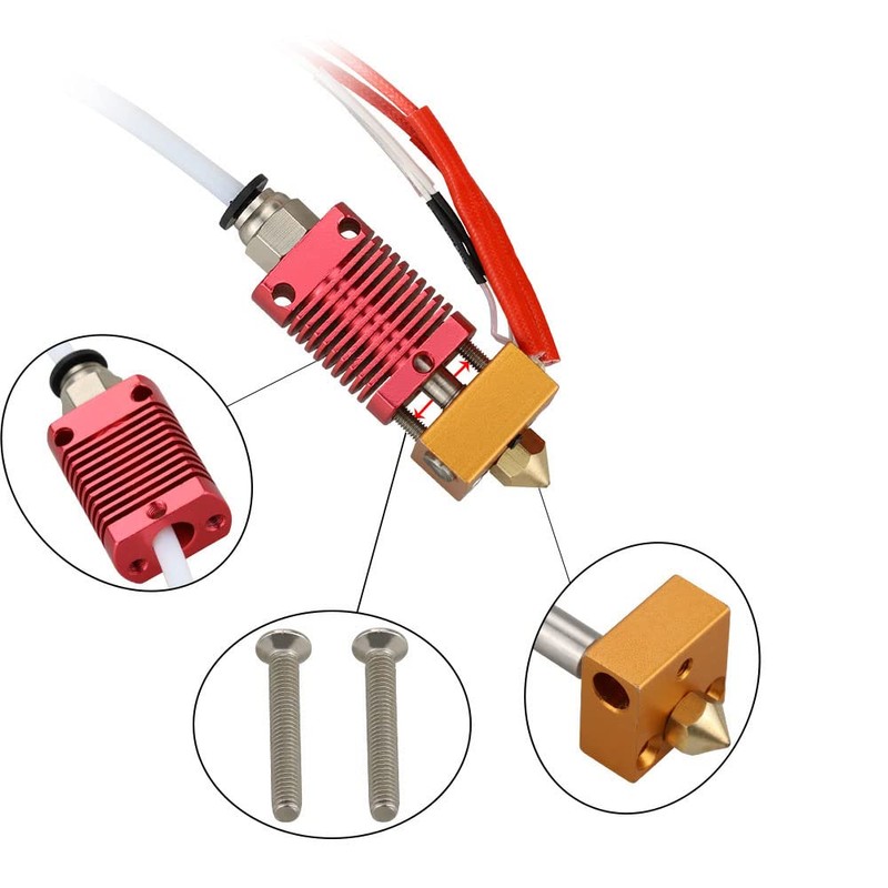 3D Printer Heating Block Hotend Kit Extruder Hot End Nozzle